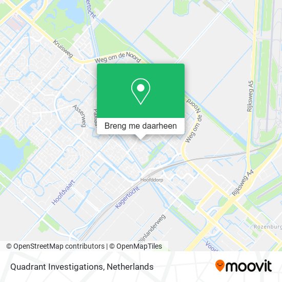 Quadrant Investigations kaart