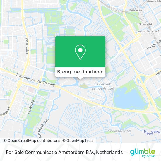 For Sale Communicatie Amsterdam B.V. kaart