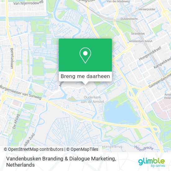 Vandenbusken Branding & Dialogue Marketing kaart