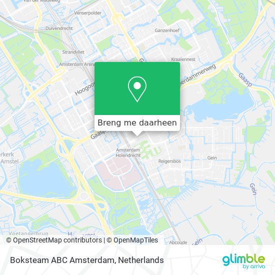 Boksteam ABC Amsterdam kaart