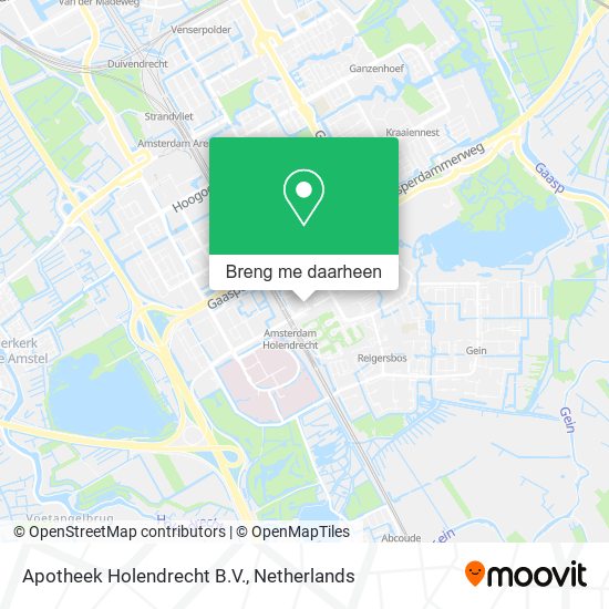 Apotheek Holendrecht B.V. kaart