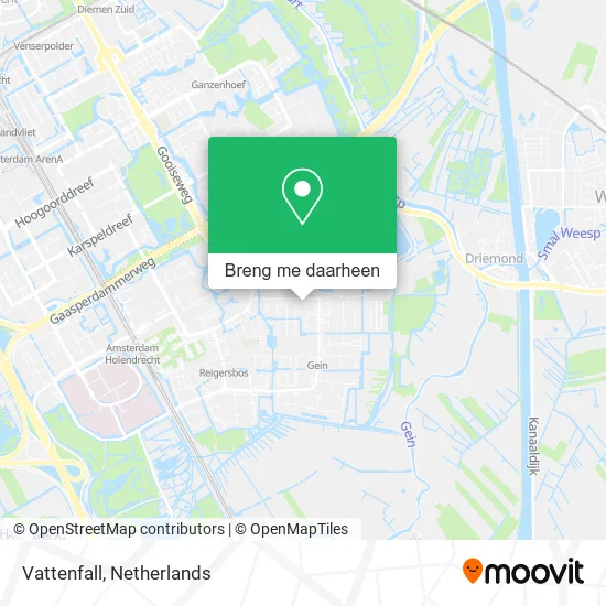 Vattenfall kaart