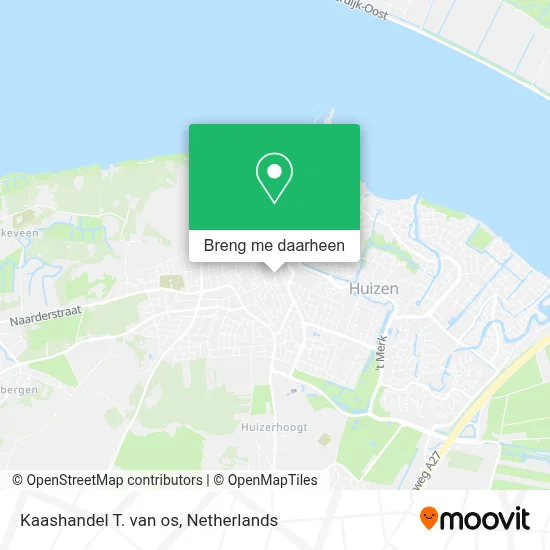 Kaashandel T. van os kaart