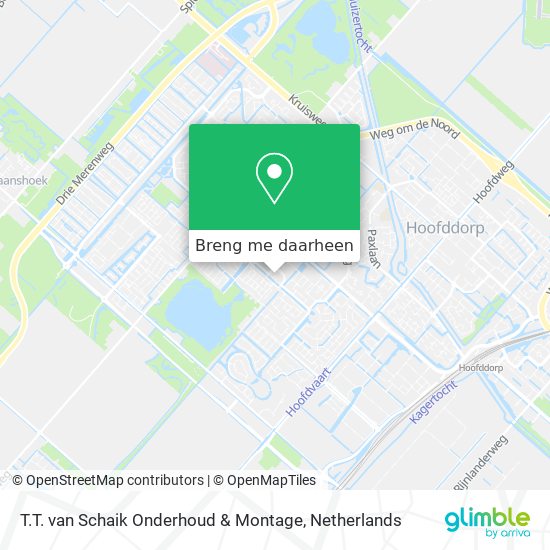 T.T. van Schaik Onderhoud & Montage kaart