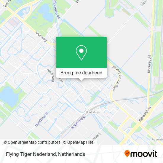 Flying Tiger Nederland kaart