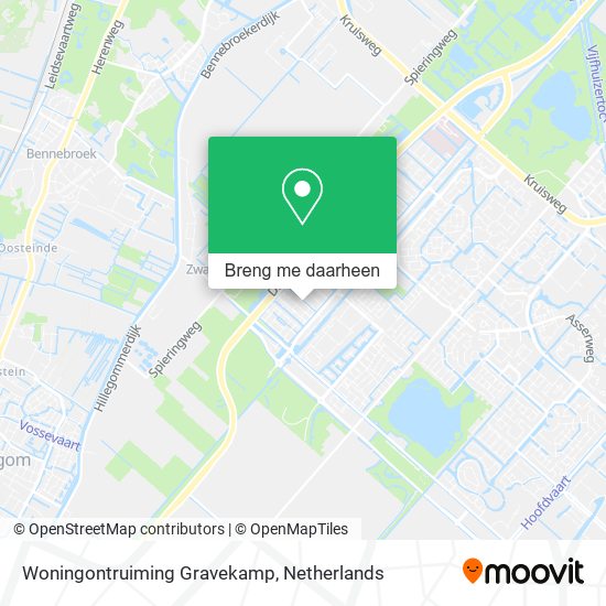 Woningontruiming Gravekamp kaart