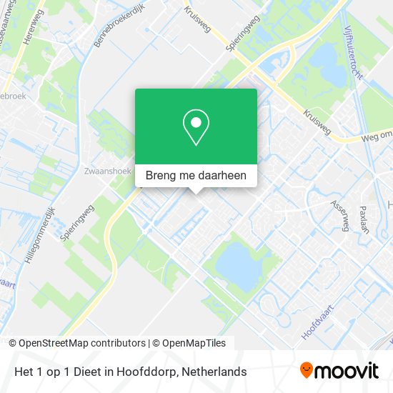 Het 1 op 1 Dieet in Hoofddorp kaart