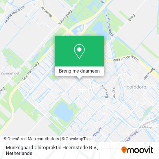 Munksgaard Chiropraktie Heemstede B.V. kaart