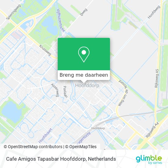 Cafe Amigos Tapasbar Hoofddorp kaart