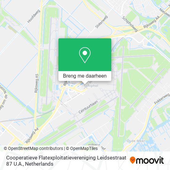 Cooperatieve Flatexploitatievereniging Leidsestraat 87 U.A. kaart