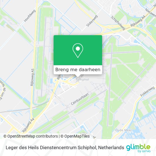 Leger des Heils Dienstencentrum Schiphol kaart