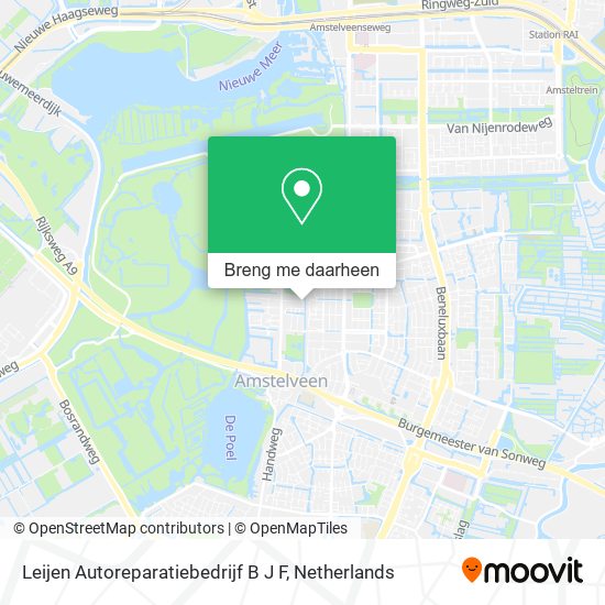 Leijen Autoreparatiebedrijf B J F kaart