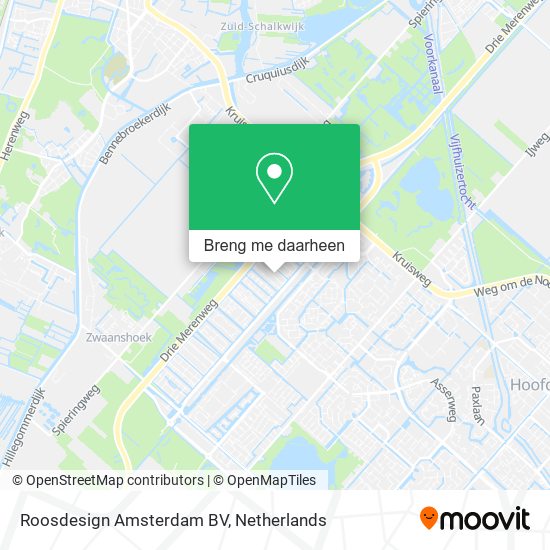 Roosdesign Amsterdam BV kaart