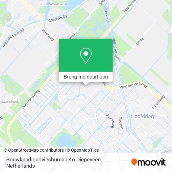 Bouwkundigadviesbureau Ko Diepeveen kaart