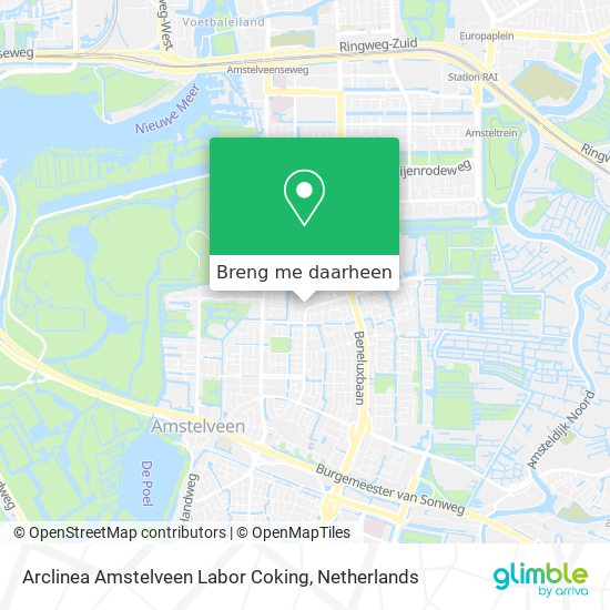 Arclinea Amstelveen Labor Coking kaart