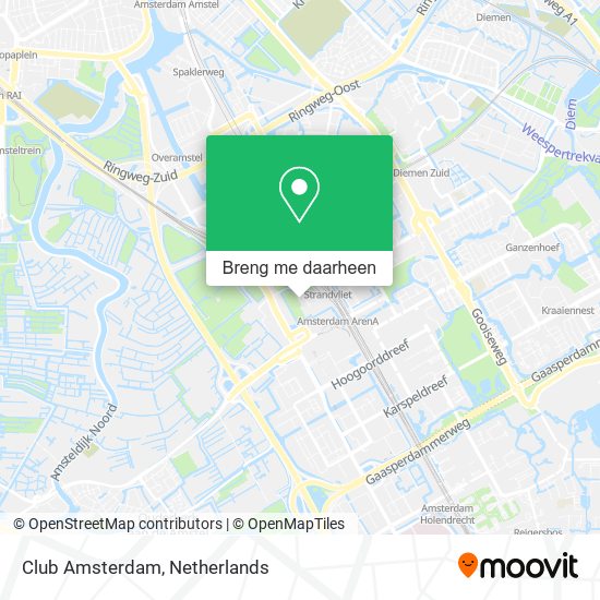 Club Amsterdam kaart