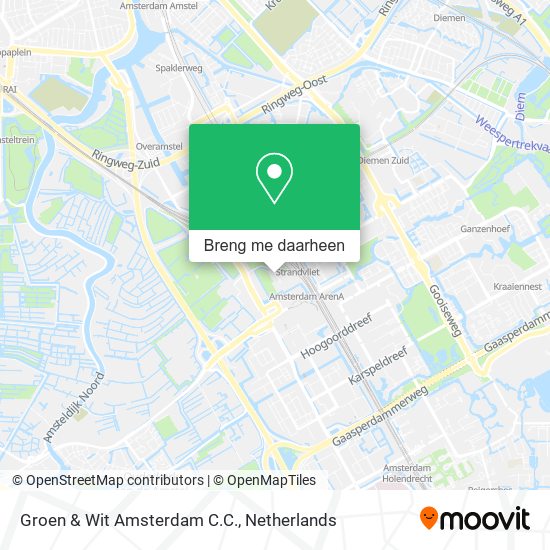 Groen & Wit Amsterdam C.C. kaart