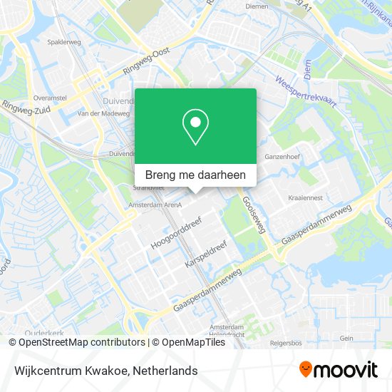 Wijkcentrum Kwakoe kaart