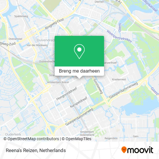 Reena's Reizen kaart