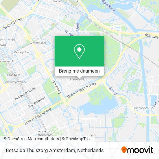 Betsaïda Thuiszorg Amsterdam kaart