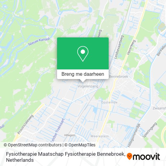 Fysiotherapie Maatschap Fysiotherapie Bennebroek kaart