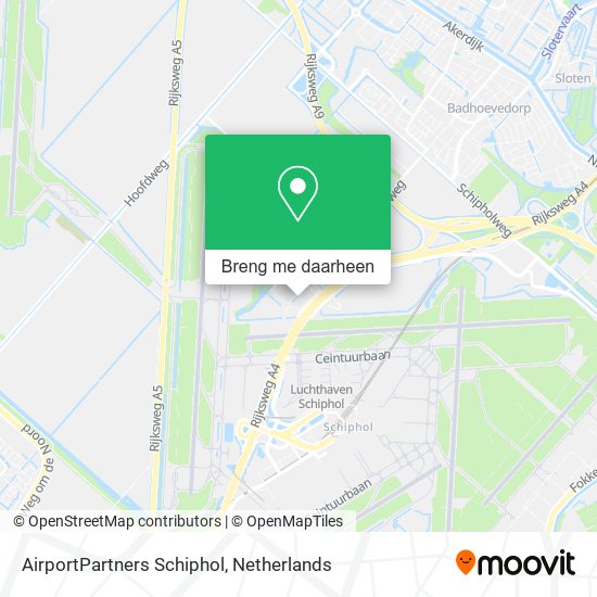 AirportPartners Schiphol kaart