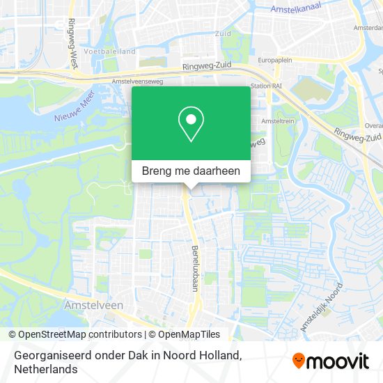 Georganiseerd onder Dak in Noord Holland kaart