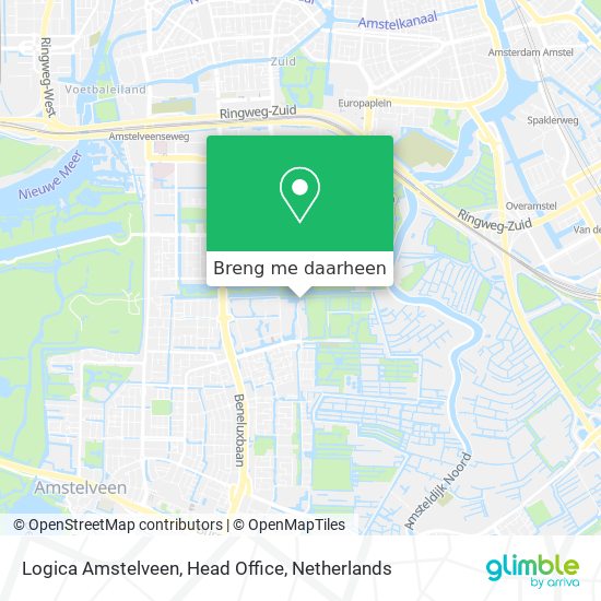 Logica Amstelveen, Head Office kaart