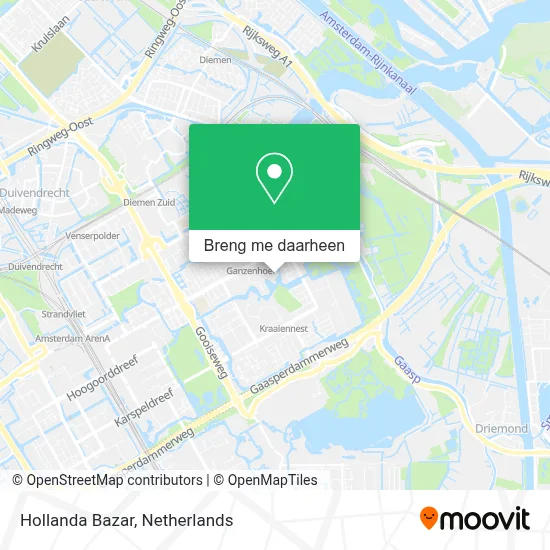 Hollanda Bazar kaart