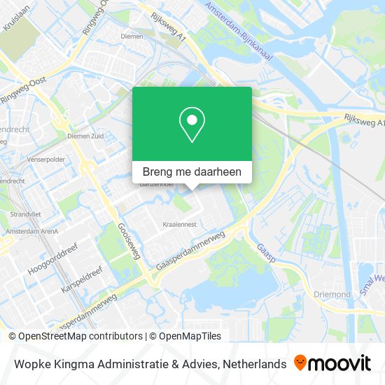 Wopke Kingma Administratie & Advies kaart