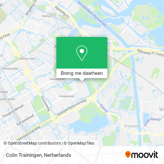 Colin Trainingen kaart