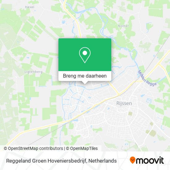 Reggeland Groen Hoveniersbedrijf kaart