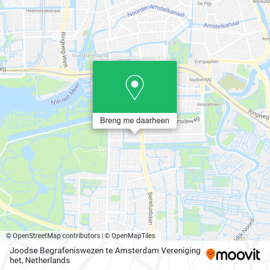 Joodse Begrafeniswezen te Amsterdam Vereniging het kaart