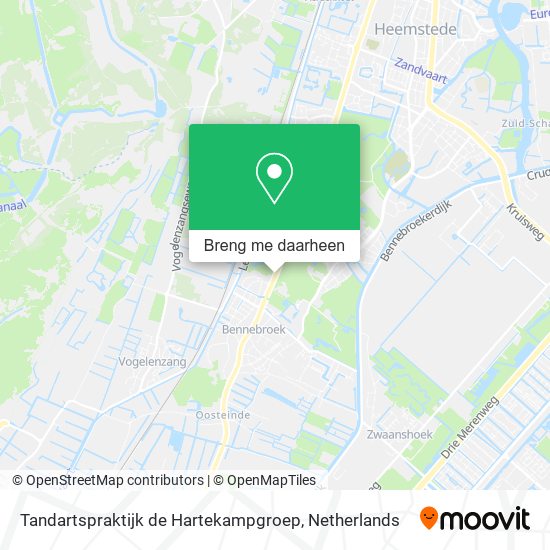 Tandartspraktijk de Hartekampgroep kaart