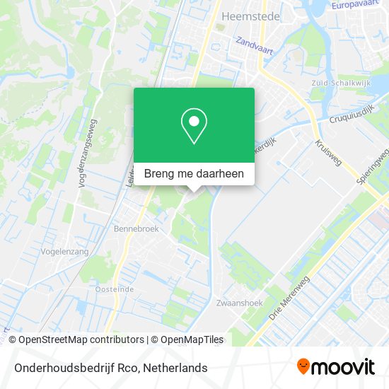 Onderhoudsbedrijf Rco kaart