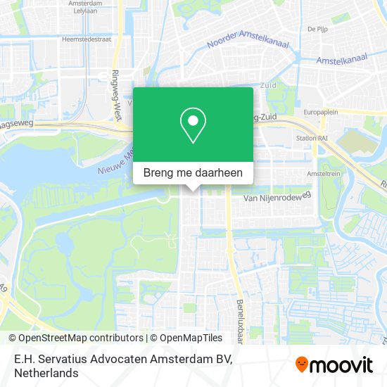 E.H. Servatius Advocaten Amsterdam BV kaart