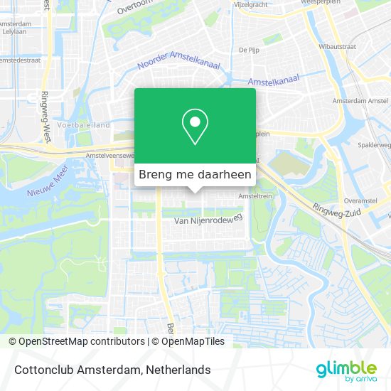 Cottonclub Amsterdam kaart