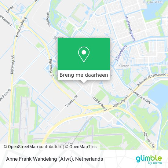 Anne Frank Wandeling (Afwt) kaart