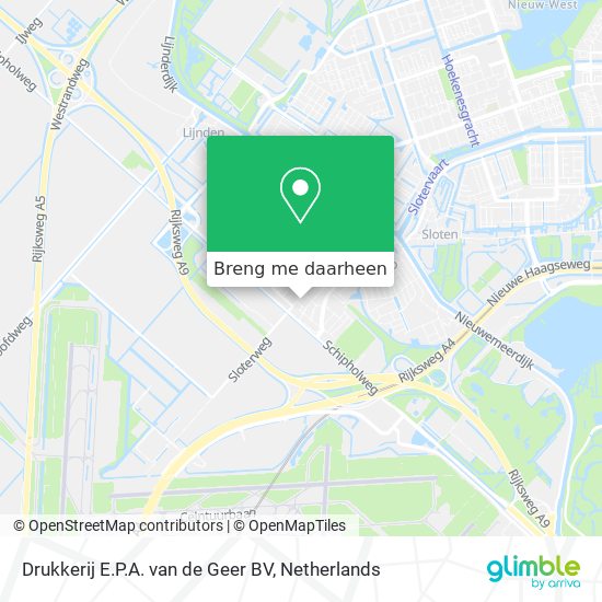 Drukkerij E.P.A. van de Geer BV kaart