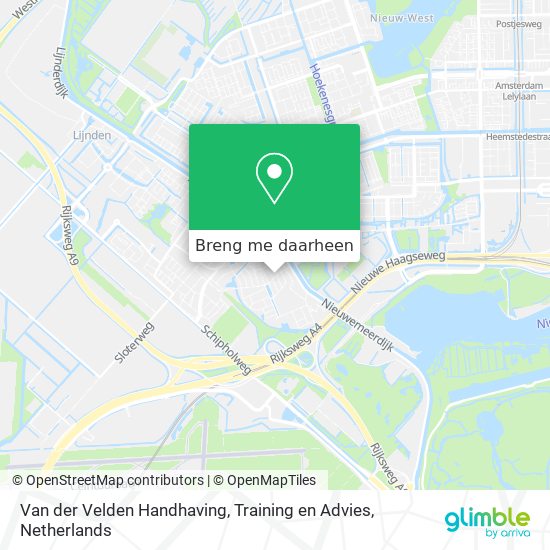 Van der Velden Handhaving, Training en Advies kaart