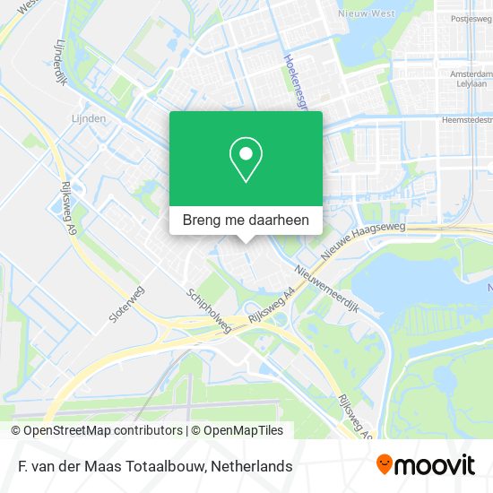F. van der Maas Totaalbouw kaart