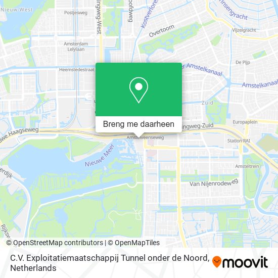 C.V. Exploitatiemaatschappij Tunnel onder de Noord kaart