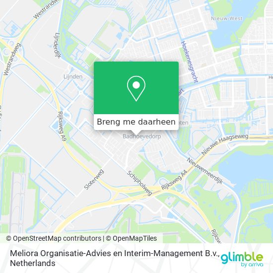 Meliora Organisatie-Advies en Interim-Management B.v. kaart