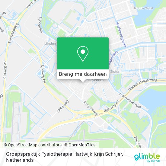 Groepspraktijk Fysiotherapie Hartwijk Krijn Schrijer kaart