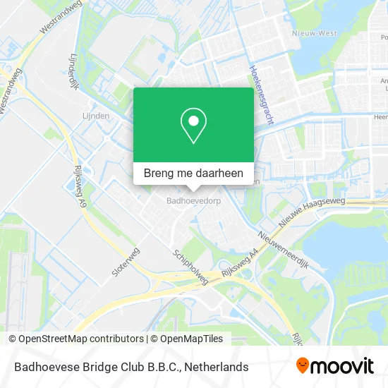 Badhoevese Bridge Club B.B.C. kaart