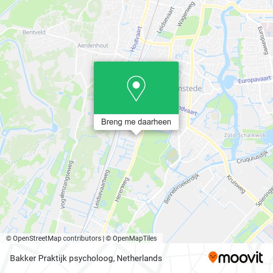 Bakker Praktijk psycholoog kaart