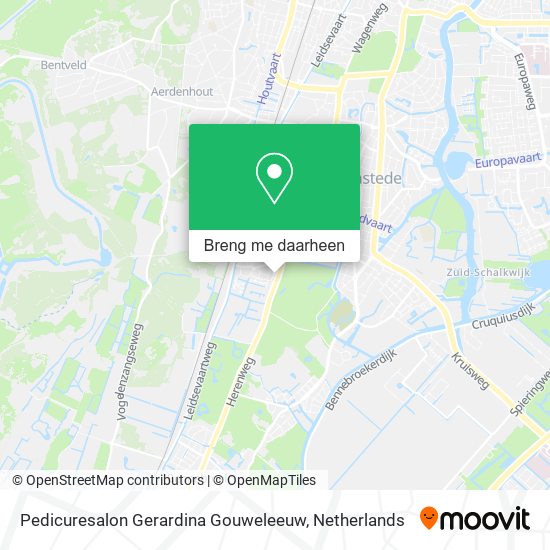 Pedicuresalon Gerardina Gouweleeuw kaart