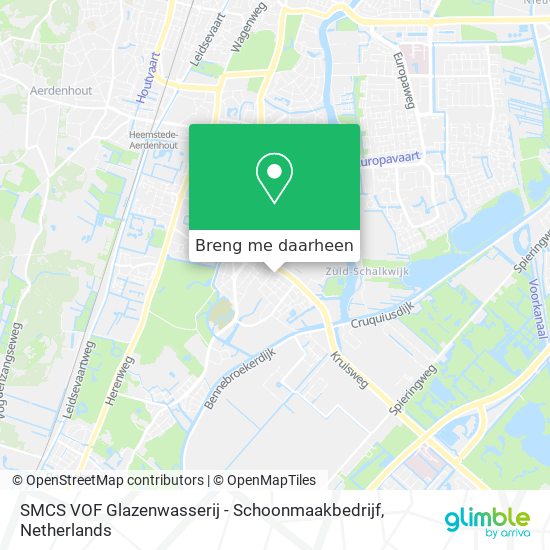 SMCS VOF Glazenwasserij - Schoonmaakbedrijf kaart