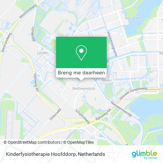 Kinderfysiotherapie Hoofddorp kaart