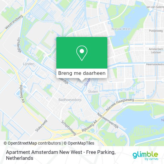 Apartment Amsterdam New West - Free Parking kaart